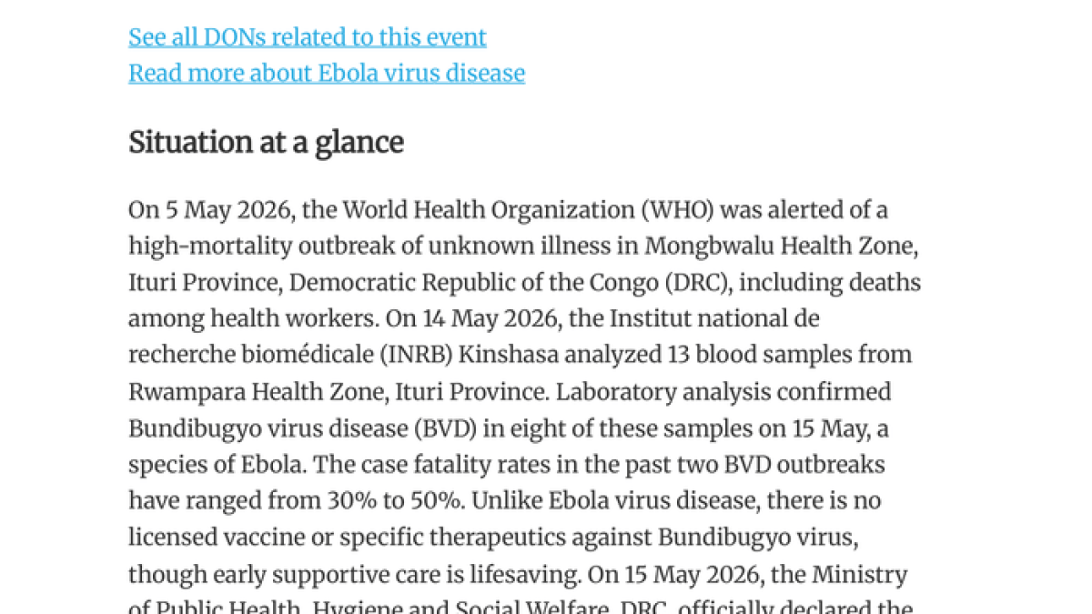 Frankfurt Ebola Patient Shows Symptom Improvement Amidst Stable Condition
